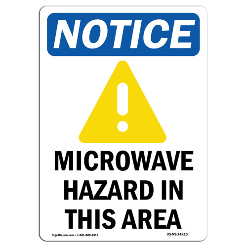 SignMission Microwave Hazard In This Area Sign with Symbol Wayfair